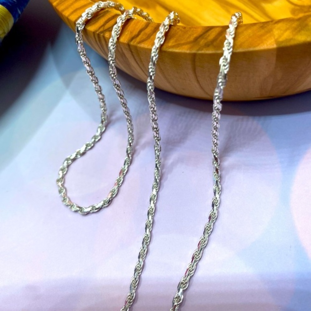 925 silver stamped Made in Italy 18” Heavy silver necklace high quality - Picture 1 of 7